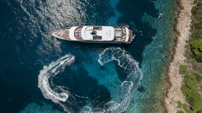 Aerial View Of The Yacht