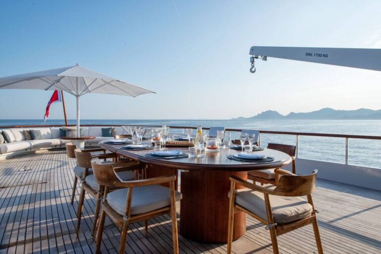 Exterior Dining Area With Sea Views