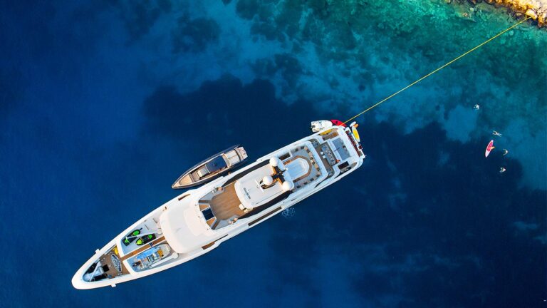 Motor Yacht OURANOS Stern To By Admiral Yachts