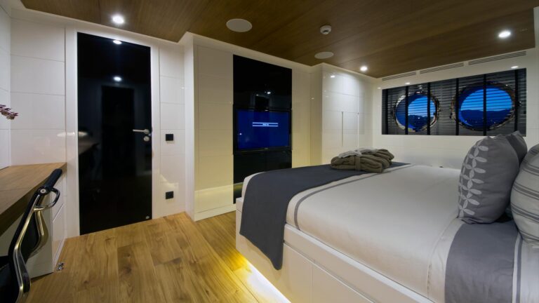 Motor Yacht Preference - cabin. Photo credit Tansu Yachts