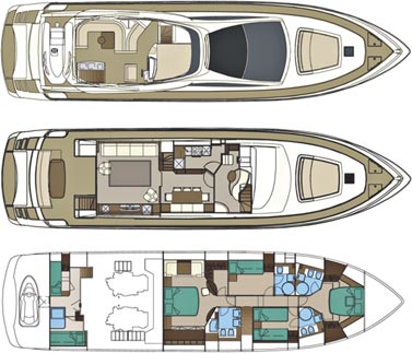 Motor Yacht Stinray M - Layout