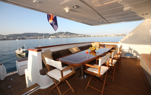 Motor yacht DAYDREAM -  Aft Deck Dining