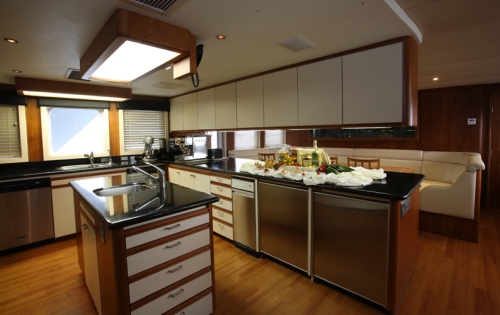 Motor yacht DAYDREAM -  Dining table in Galley