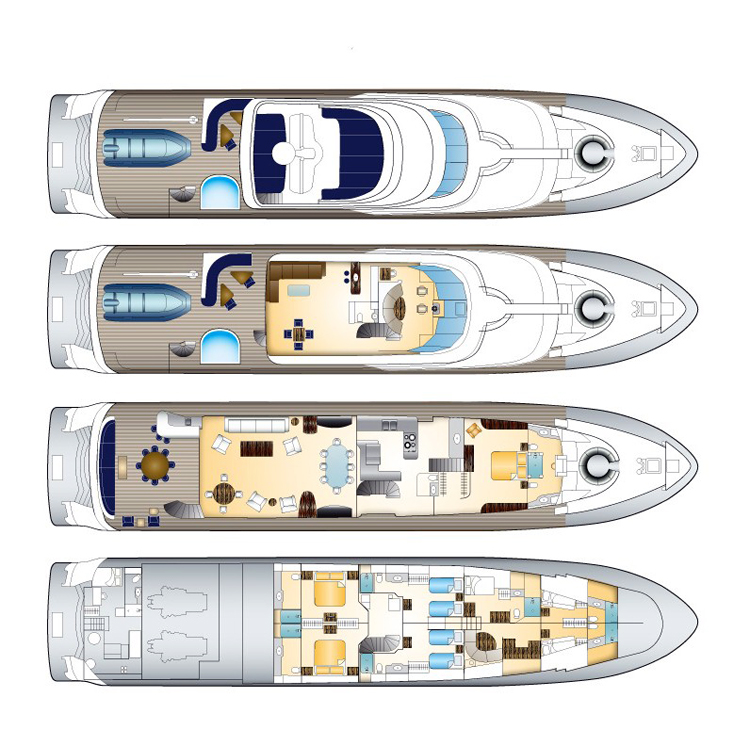 Motor yacht Dona Lola - Layout