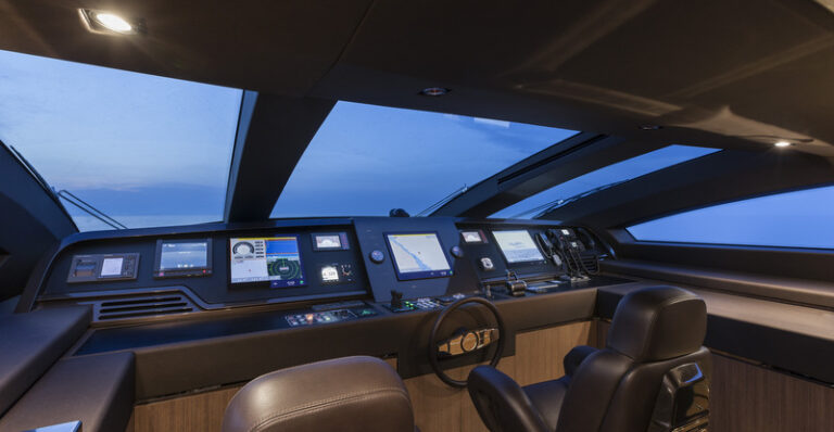 Mythos Yacht - Wheelhouse - Photo by Alberto Cocchi