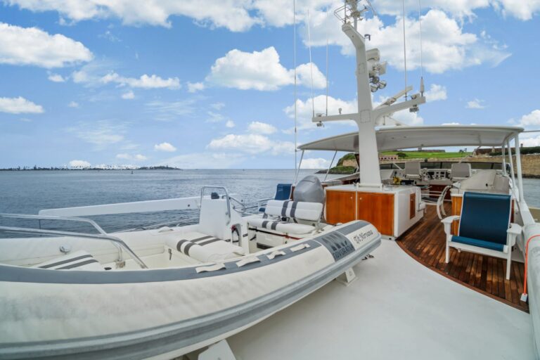 NIRVANA Interior - Flybridge Deck Tender Storage