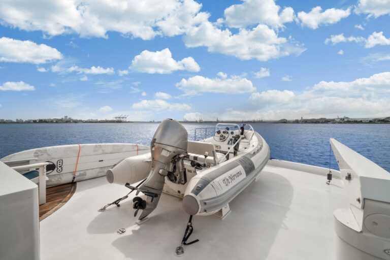 NIRVANA Interior - Flybridge Deck Tender Storage