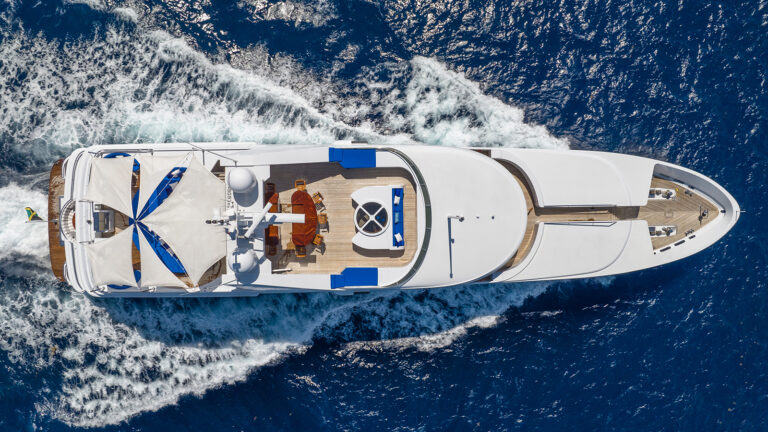 Aerial View Of The Yacht