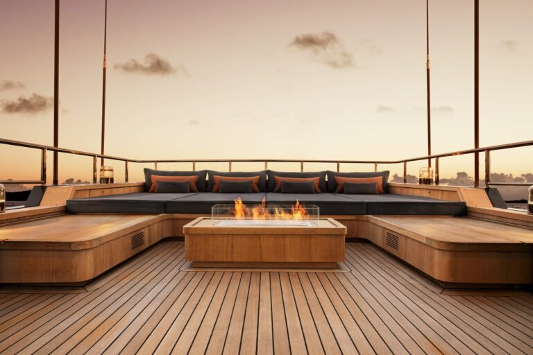Nightfall on the upper deck