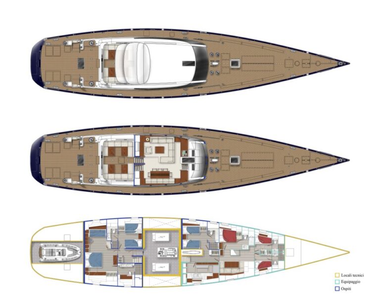 Perini Navi P2 -  Layout