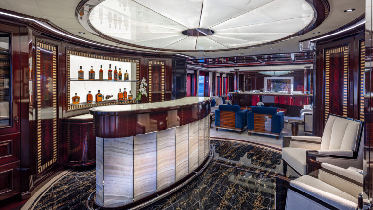 Rock It Main Salon - Bar Area Looking Forward Credit Yachting Image
