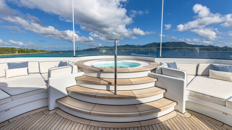Rock It Sun Deck - Jacuzzi Credit Yachting Image