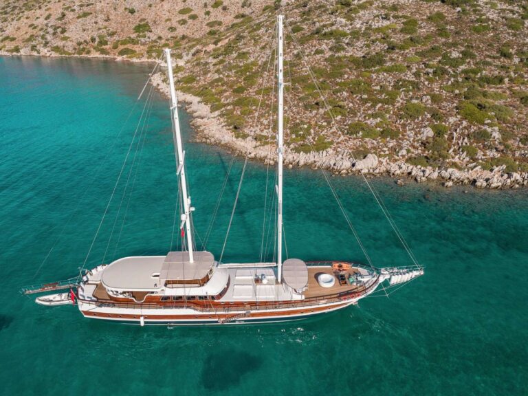 Aerial View Of The Yacht