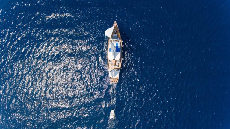 Aerial View Of The Yacht