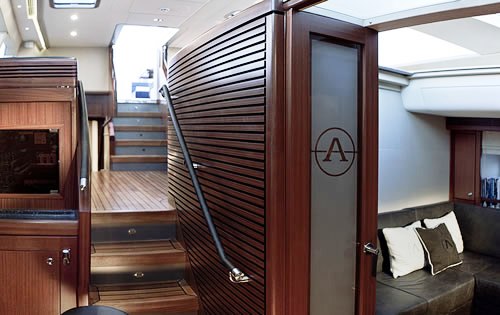 Sail Yacht AIYANA - Interior looking aft