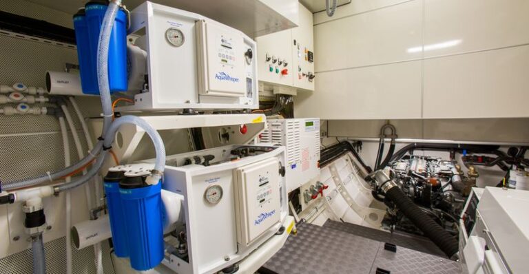 Sailing catamaran WindQuest - Engine Room