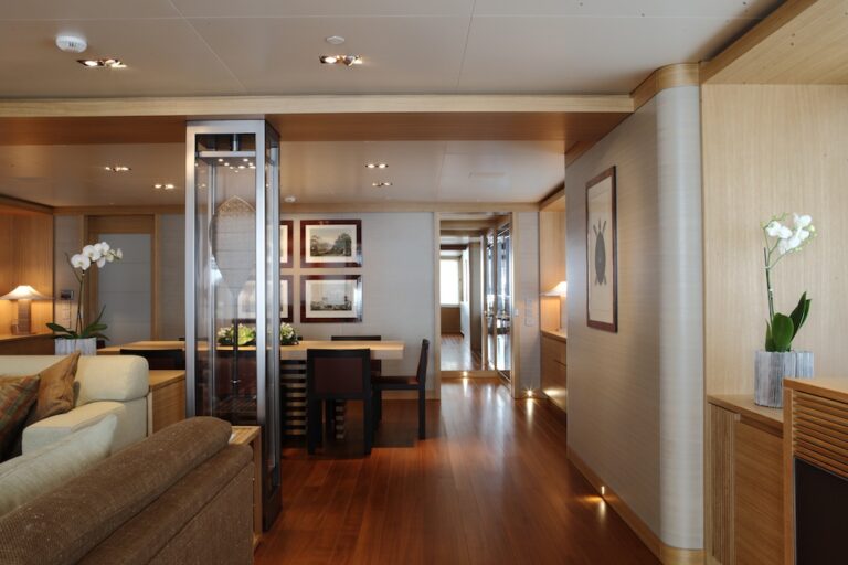 Salon - Exuma Yacht - photo courtesy of Perini Navi