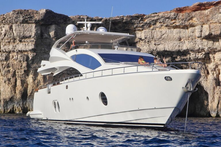 Sunbathing Lifestyle On Motor Yacht