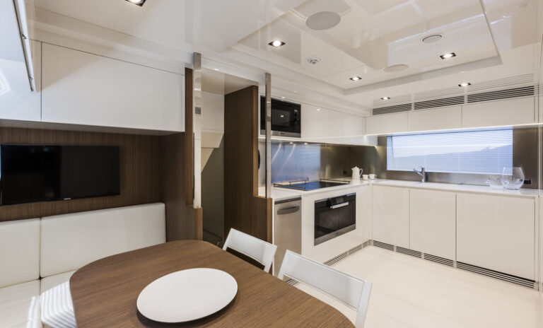 Super yacht Mythos - Galley - Photo by Alberto Cocchi