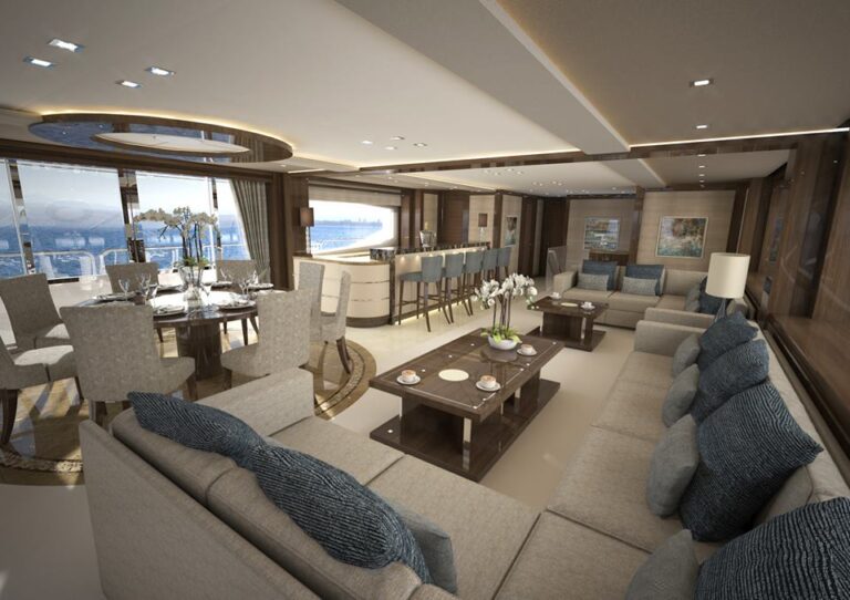 Super yacht Project Gold Diamond - Image credit to Sunseeker International