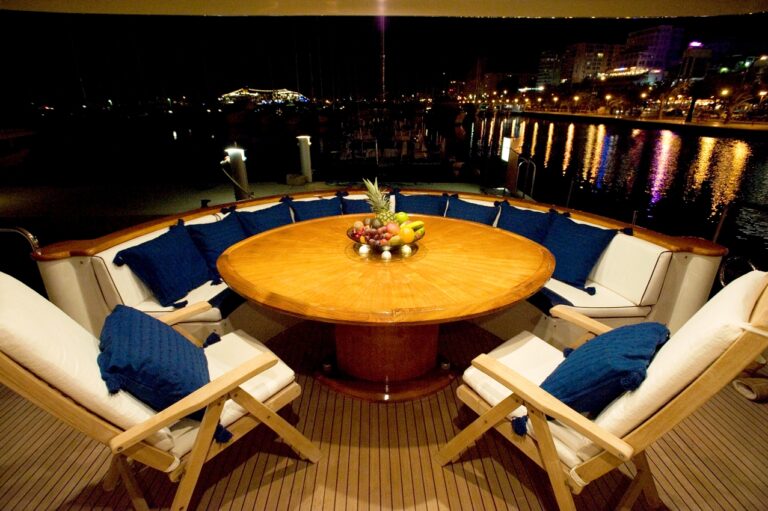 White Fang -  Aft deck at night