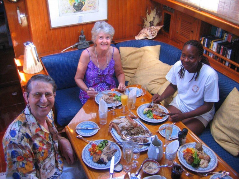 Guests dining