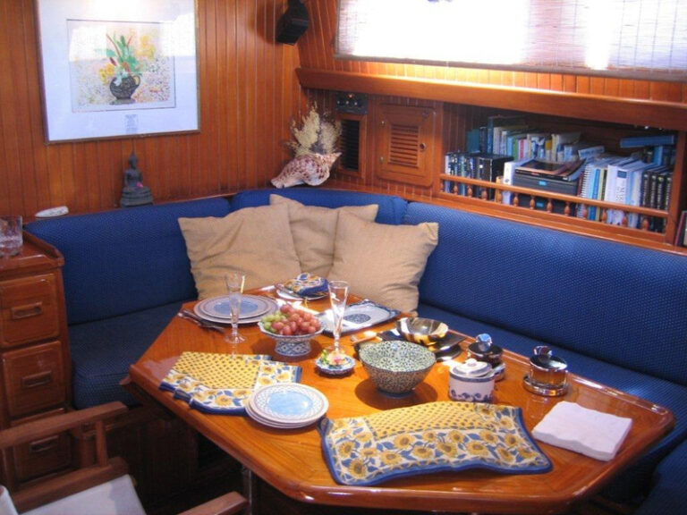 Interior dining below decks