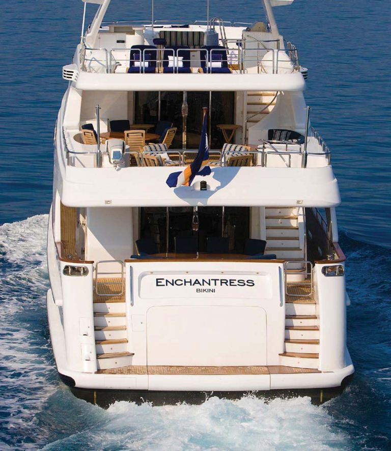 Yacht ENCHANTRESS - Aft View