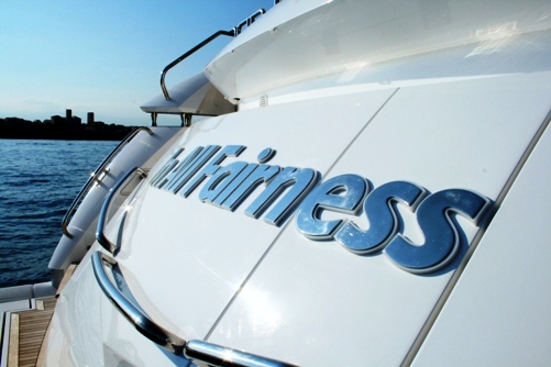 Yacht IN ALL FAIRNESS - Swim Platform detail