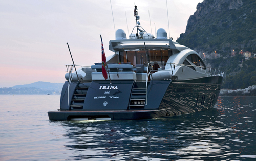 Yacht Irina Esc - Aft View