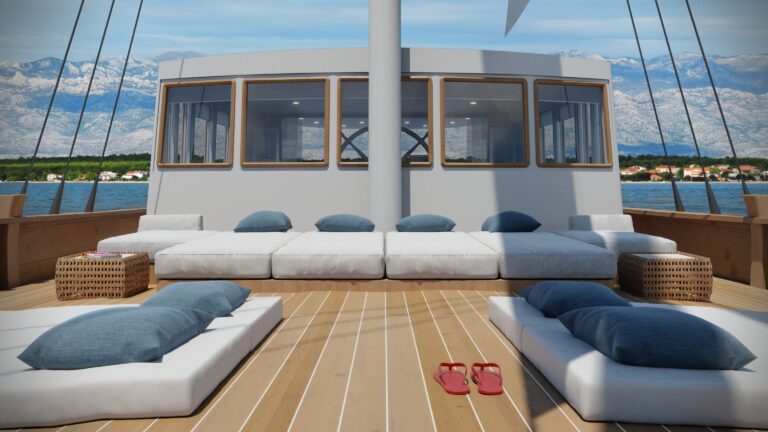 Foredeck sun pads