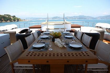 ZALIV III - Dining on Upper Deck