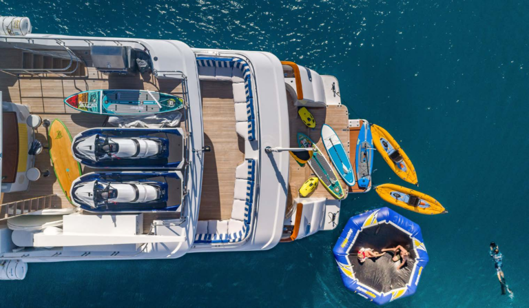 Aerial Of Aft Decks And Toys