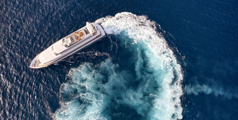 Aerial View Of Yacht ELEMENT
