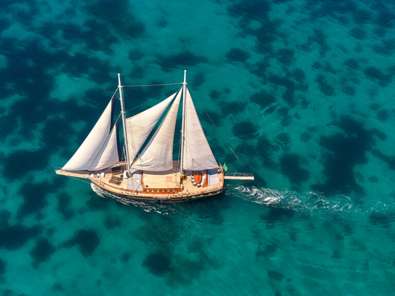 Aerial View Sailing