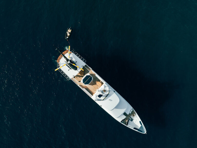 Aerial View With Helicopter