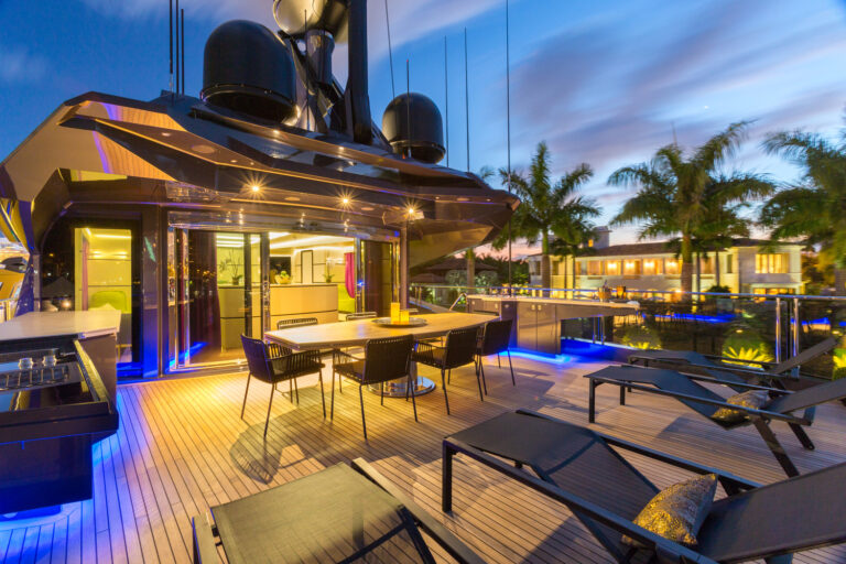 Aft Deck After Sunset