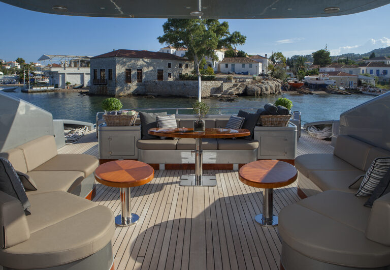 Aft Deck Seating And Dining Area