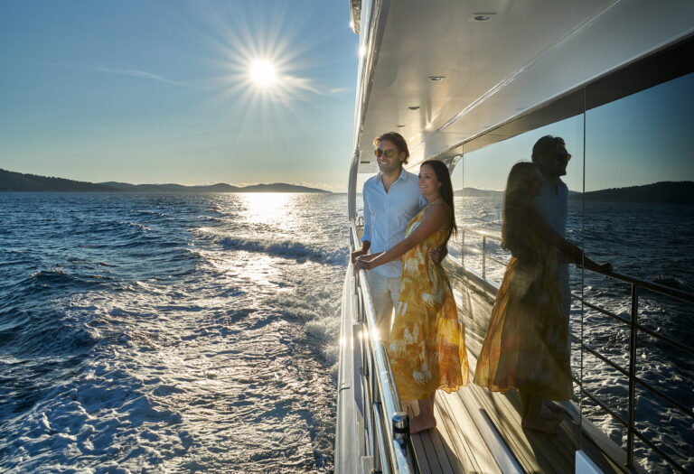 Couple On A Side Deck
