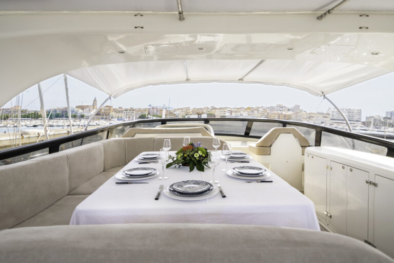 Dining Area On The Flybridge