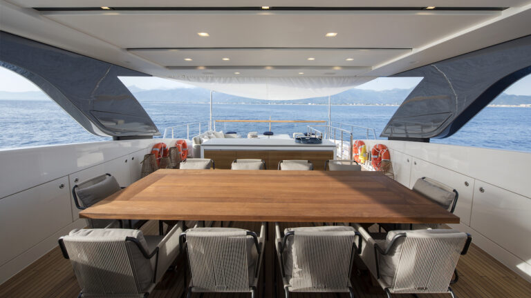 Dining Table On Fly Deck