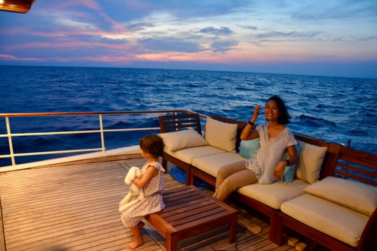 Relaxing on deck