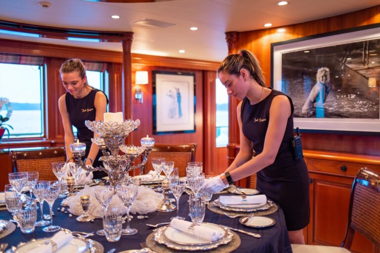 Main Saloon Dining Set Up