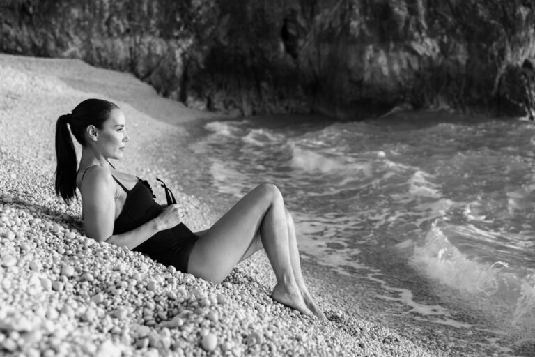 Model On A Beach