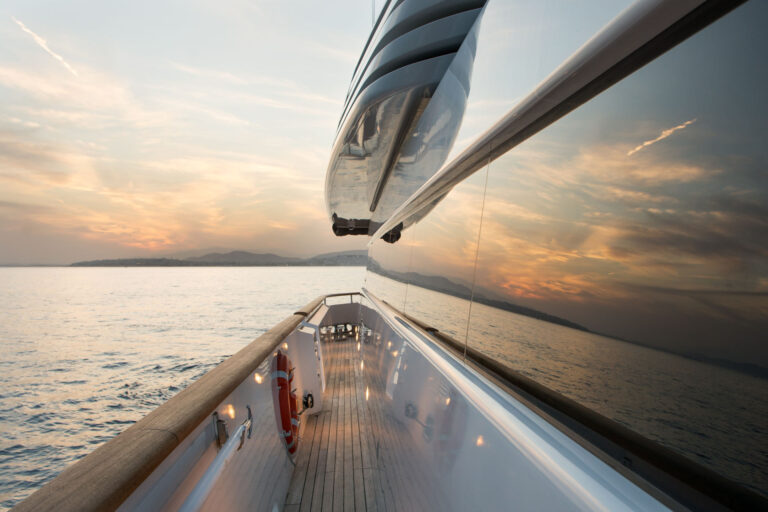 Side Deck At Sunset