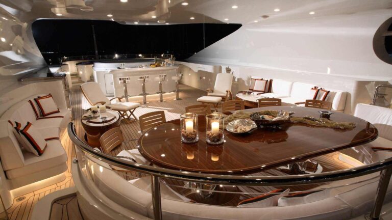 Sun Deck With Bar By Night