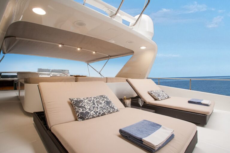 Sunbathing On Flybridge
