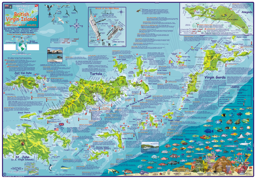 Caribbean Map British Virgin Islands