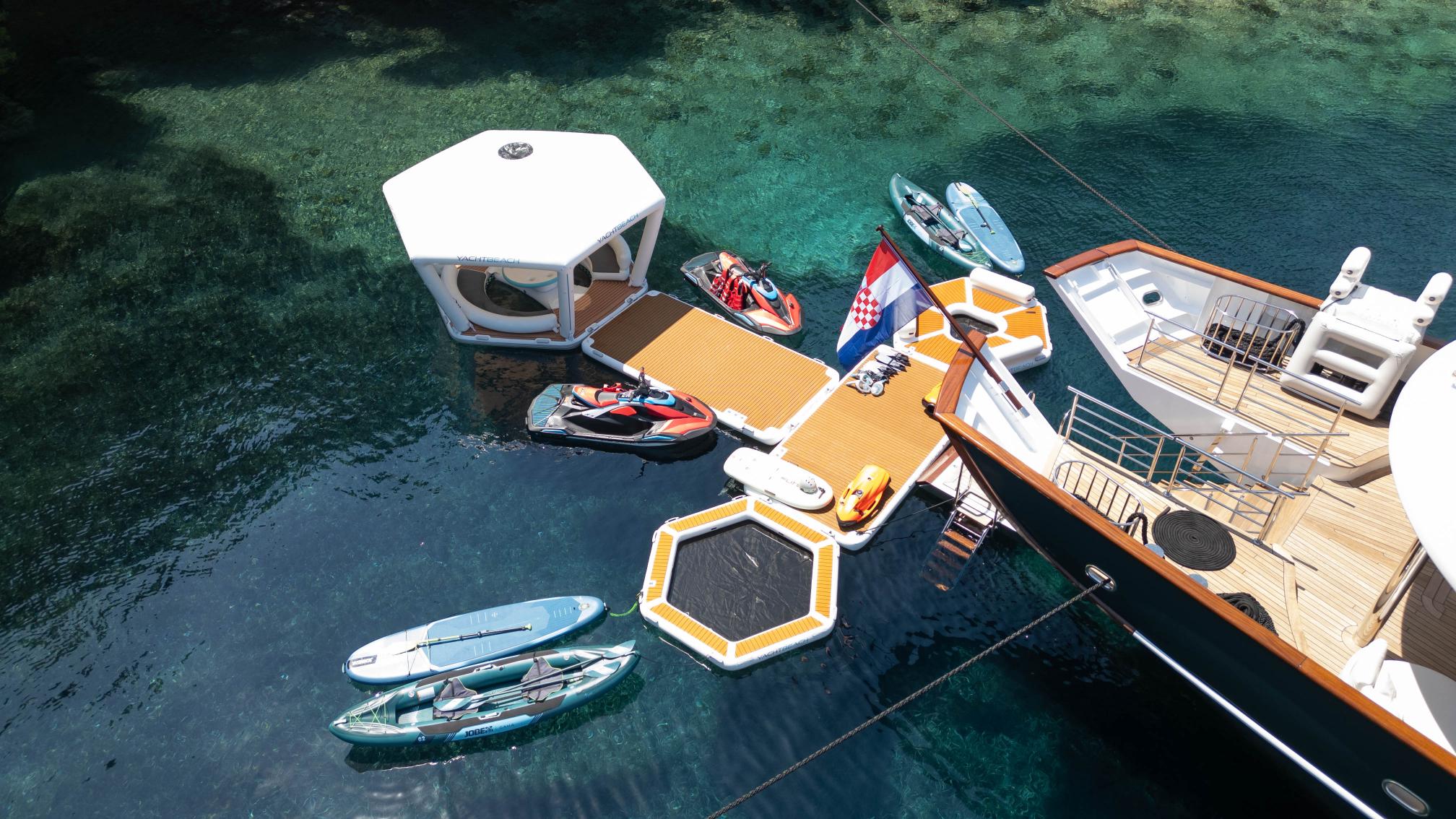 MAIA's floating dock and water toys