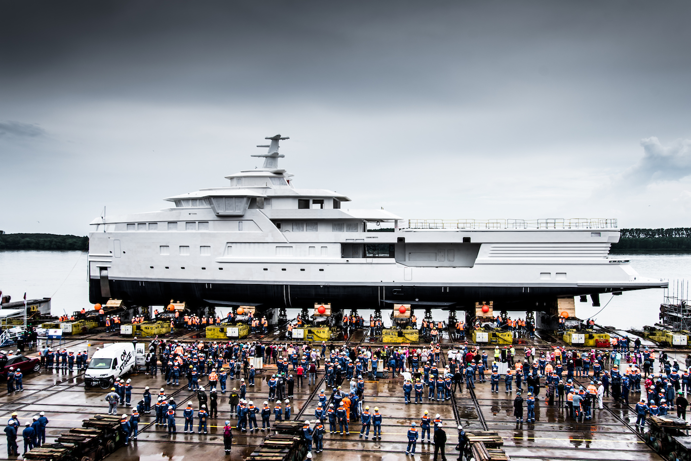 DAMEN SeaXplorer superyacht LA DATCHA launch June 2019 Photo by Tom van Oossanen.jpg